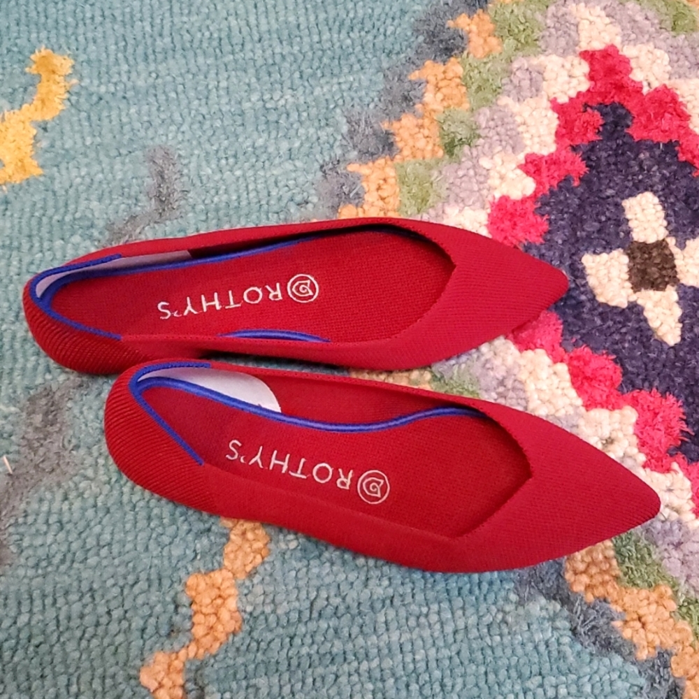 Like New Red Rothy's Ballet Flats